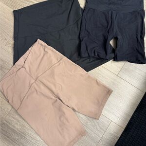 Isabel Maternity by Ingrid & Isabel Black and Tan Bike Shorts